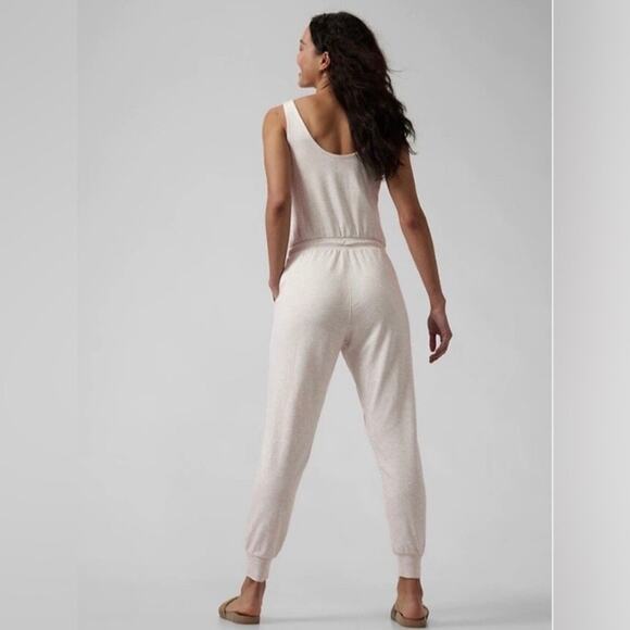 Athleta Cream Balance Jumpsuit Sz.L - Picture 3 of 15